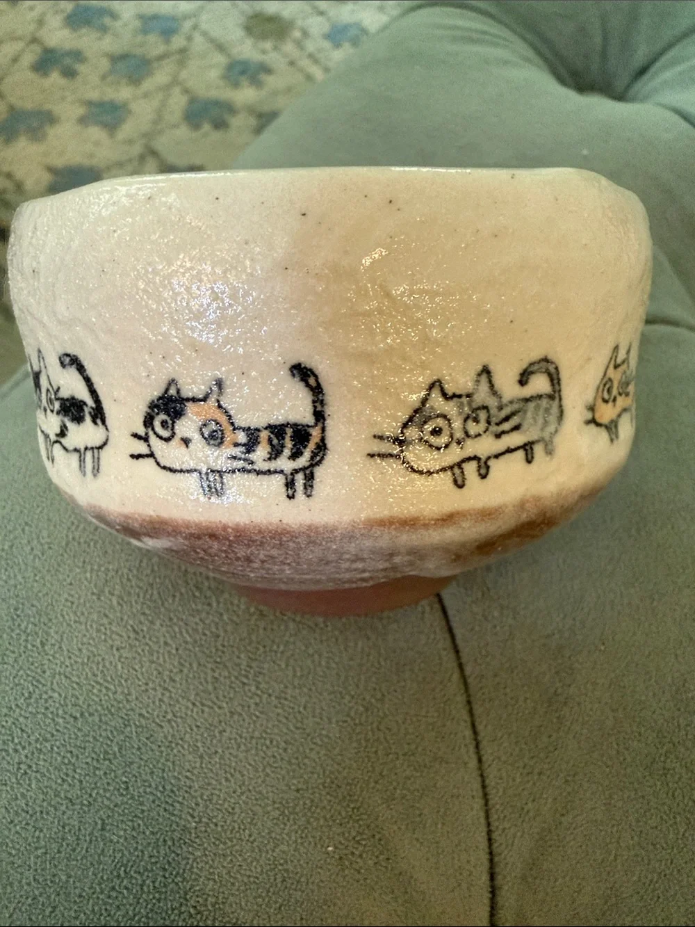 Ceramic Cat Planter and Mini Bowl